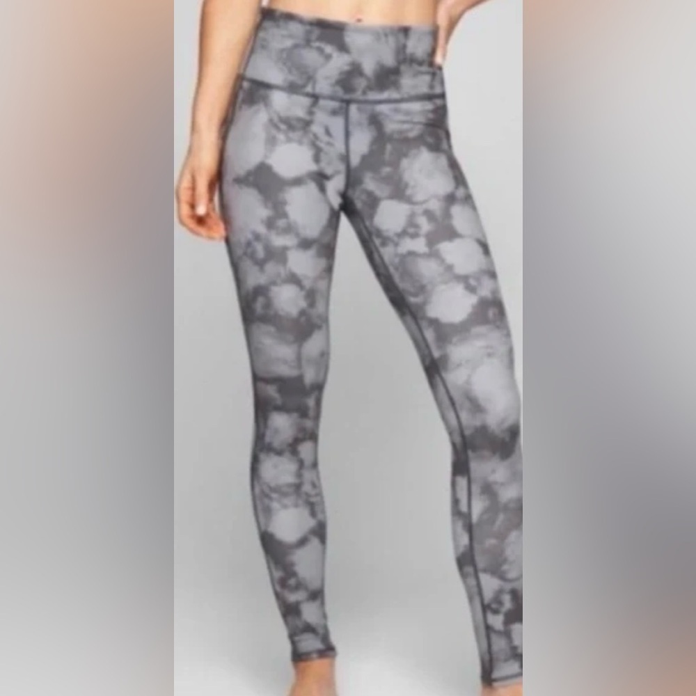 Athleta gry/blu tie dye leggings SZ S
